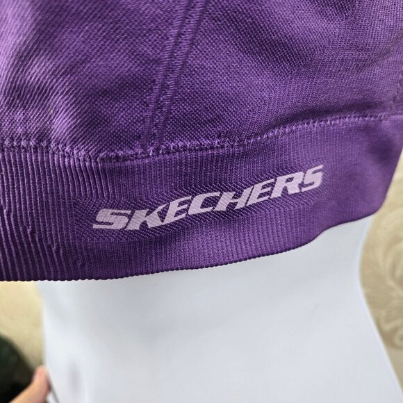 Skechers Size Large Purple Sports Bra Pull On Style Racerback Adjustable Straps - Picture 2 of 9